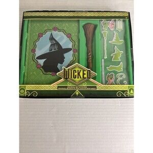 NIP Wicked “Elphaba” Green 40 Pg Journal Set Puffy Stickers & Pen New in package